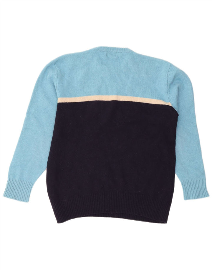 Pulover pentru bărbați Kappa cu gât roșu, XL, lână color block, albastru