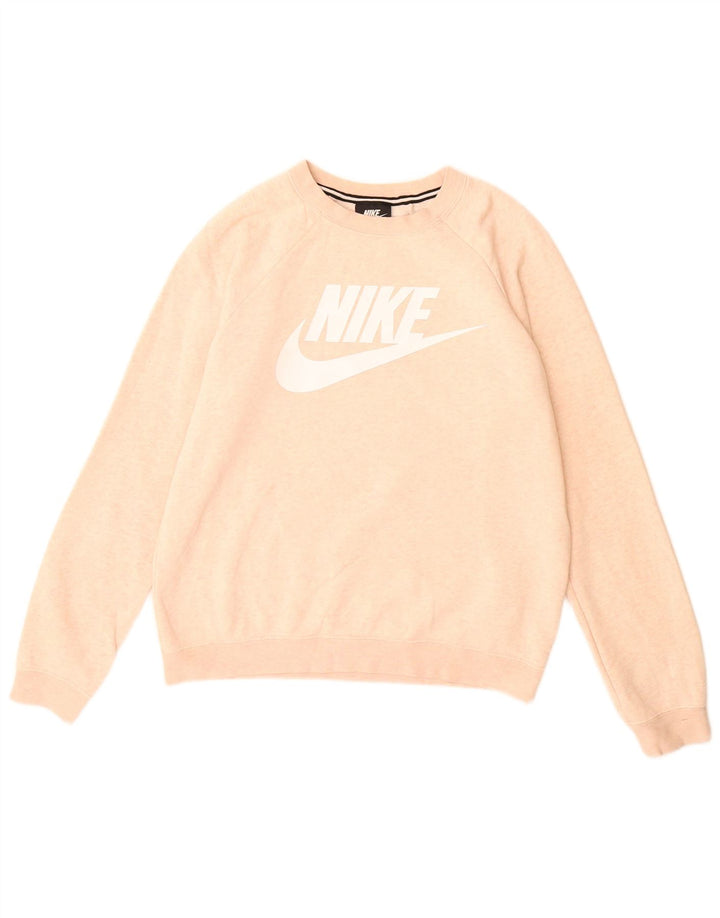Hanorac grafic pentru bărbați Nike Pulover mic, roz, bumbac cu pete