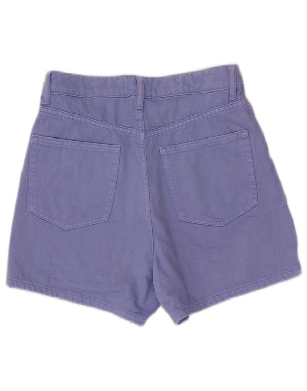 Pantaloni scurți casual pentru femei cu talie înaltă Zara EU 36 XS W26 bumbac violet