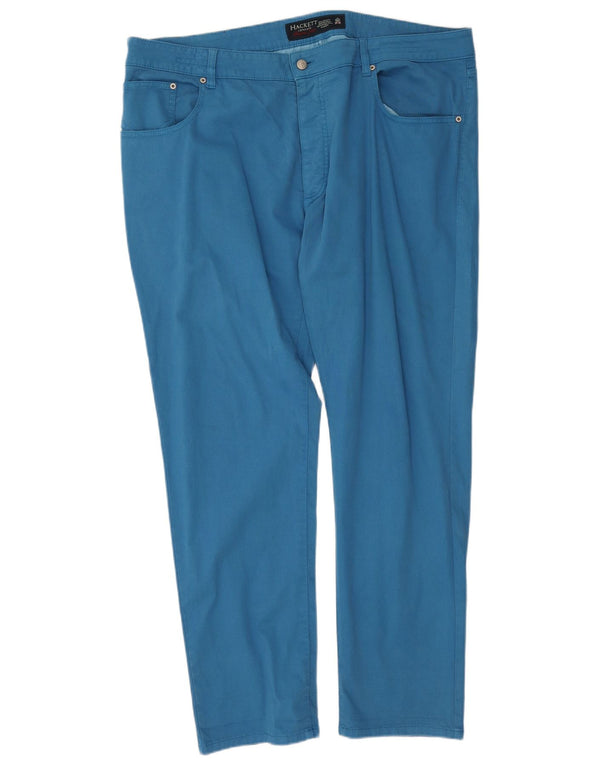 Pantaloni casual drepti pentru bărbați Hackett W44 L31 Bumbac albastru