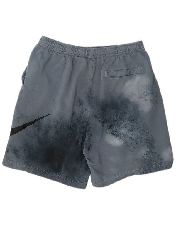 Pantaloni scurți sport Nike pentru bărbați Acid Wash 2XL, bumbac cu pete albastre