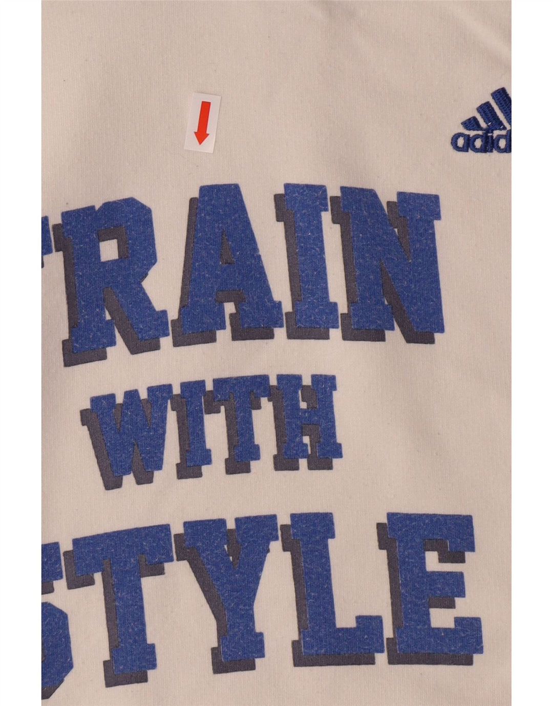 ADIDAS Pulover cu glugă cu grafic pentru femei UK 12 Bumbac alb mediu