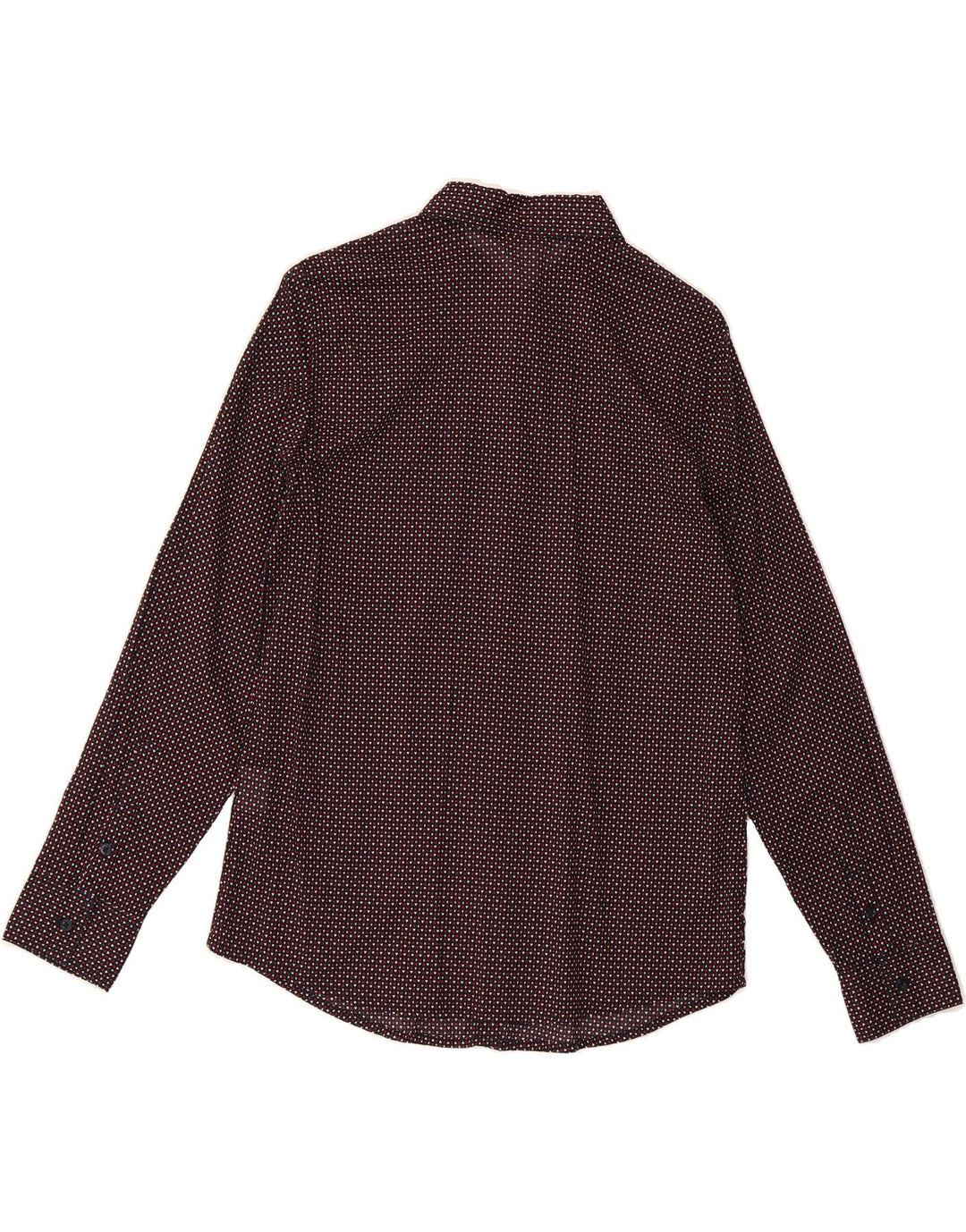 BENETTON Womens Shirt UK 10 Small Navy Blue Spotted Cotton Vintage Benetton and Second-Hand Benetton from Messina Hembry 