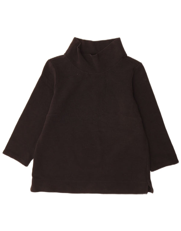 Hobbs Womens Top 3/4 Sleeve UK 14 Medium Black Cotton