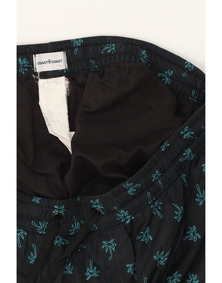 COAST Pantaloni scurți de înot grafic pentru bărbați, poliester mediu negru