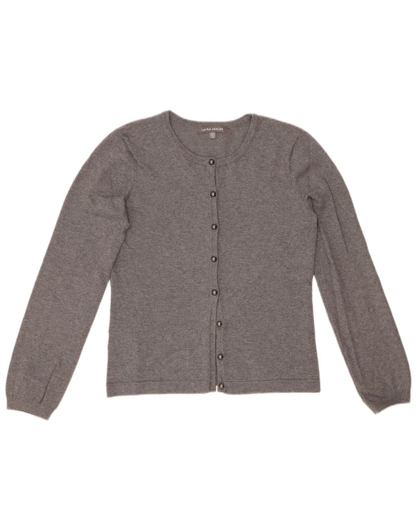 LAURA ASHLEY Pulover cardigan pentru femei UK 8 mic bumbac gri