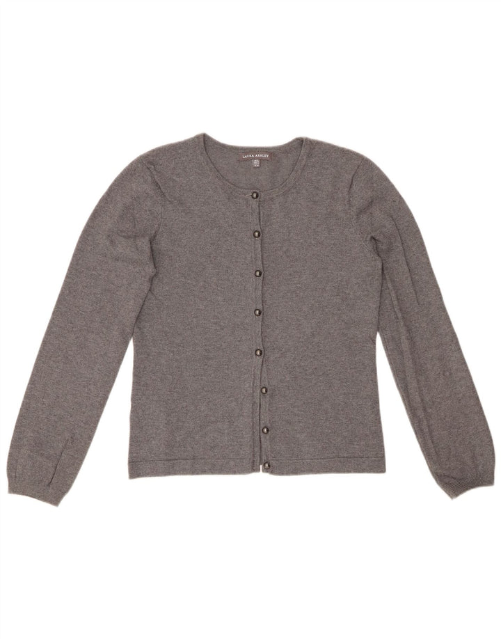 LAURA ASHLEY Pulover cardigan pentru femei UK 8 mic bumbac gri