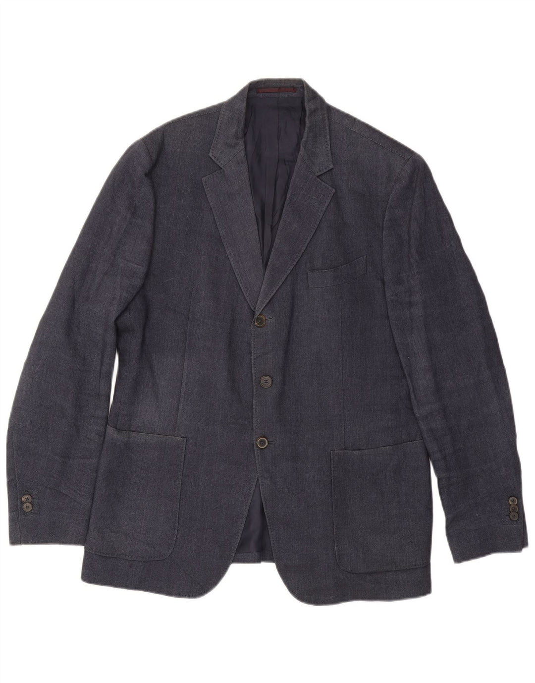 MASSIMO DUTTI Jachetă pentru bărbați cu 3 nasturi EU 54 XL Lână bleumarin