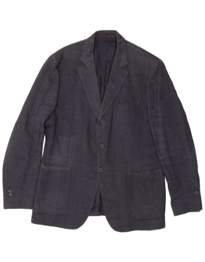 MASSIMO DUTTI Jachetă pentru bărbați cu 3 nasturi EU 54 XL Lână bleumarin