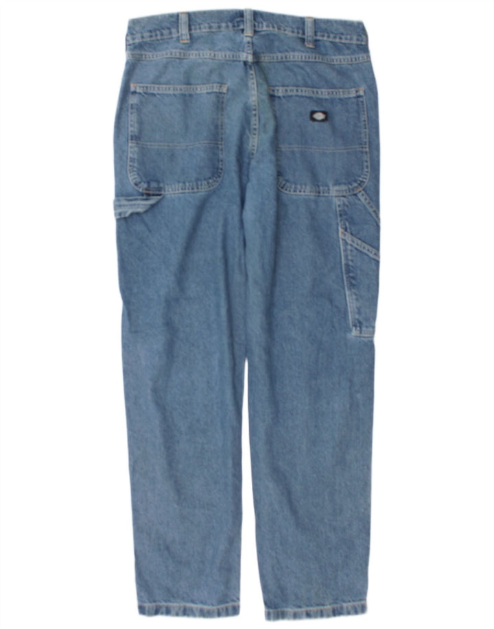 Blugi Dickies pentru bărbați, cu buzunare cargo, croială conică, W33 L32, bumbac albastru