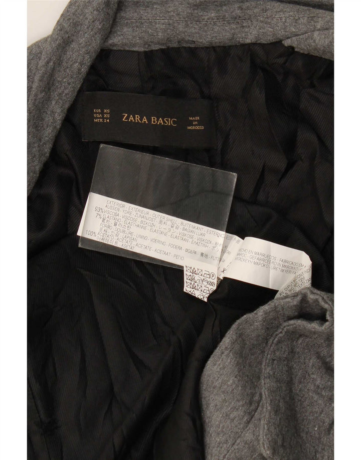 Jachetă blazer supradimensionată pentru femei Zara UK 6 XS, gri, viscoză