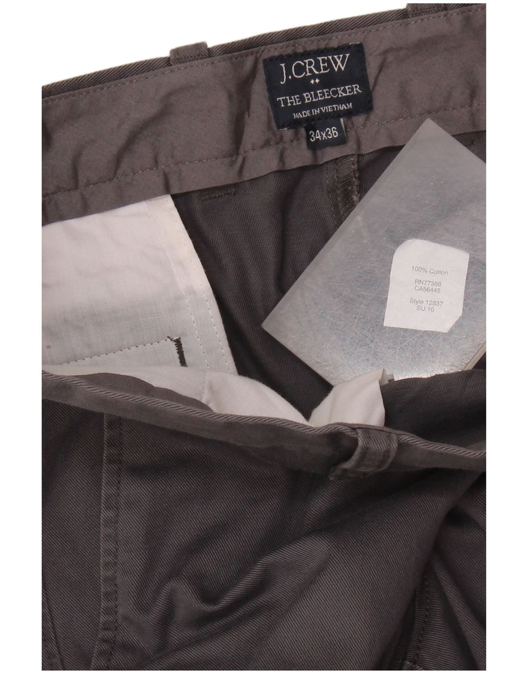 Pantaloni chino drepte Bleecker pentru bărbați J. CREW L34 L36 bumbac gri