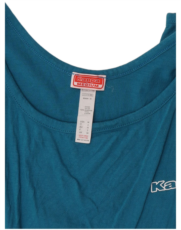 Vest Top pentru femei Kappa UK 12 Medium Blue Bumbac