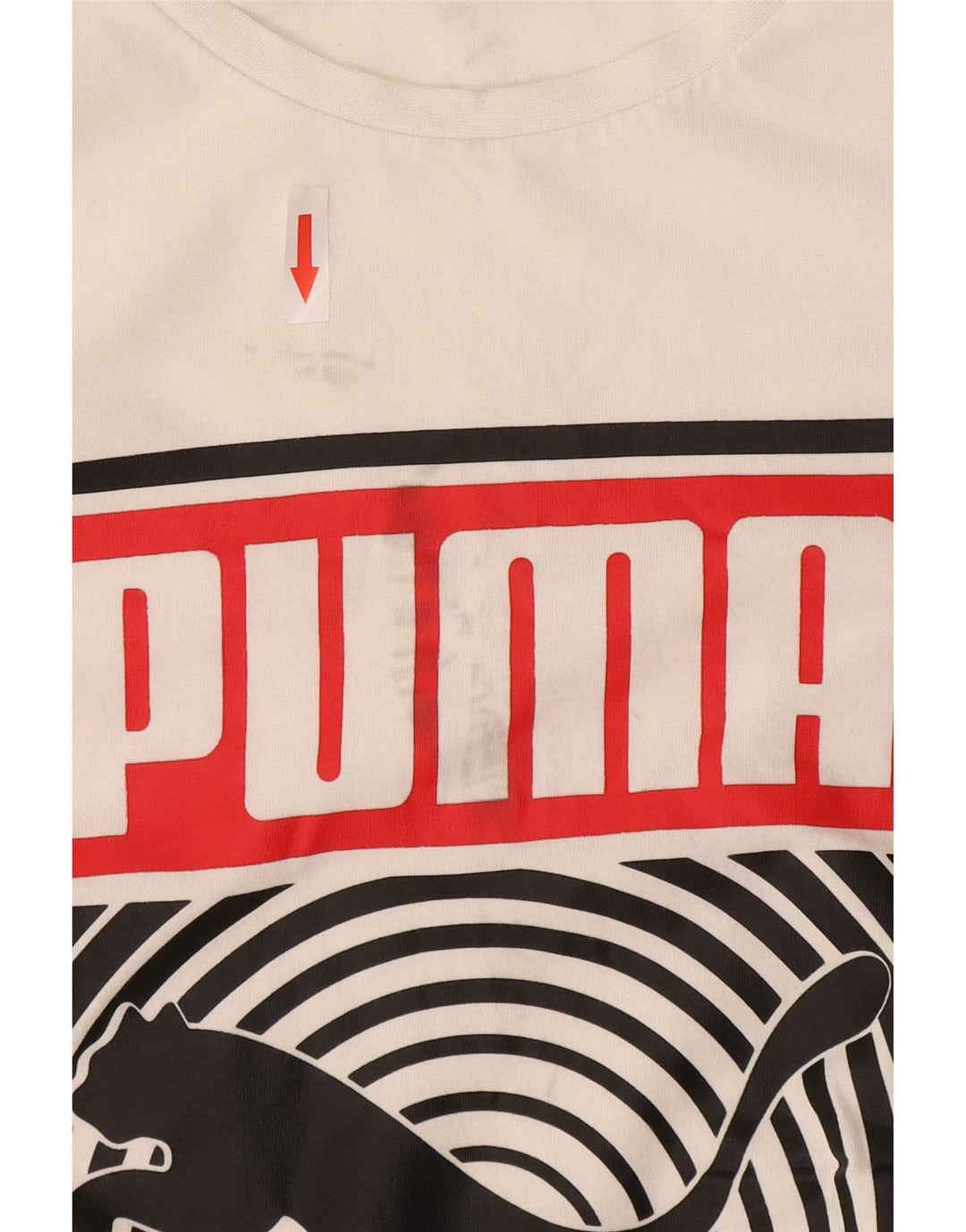 Tricou grafic Puma pentru bărbați Top mare din bumbac alb