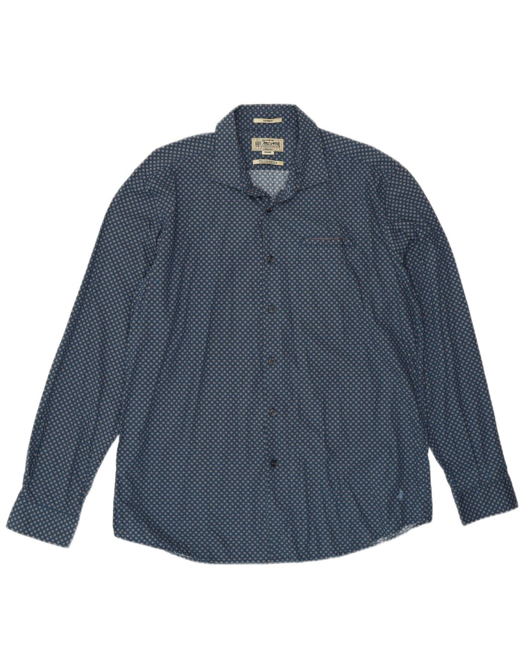 Cămașă personalizată pentru bărbați Marlboro Classics, 2XL, bumbac floral, albastru