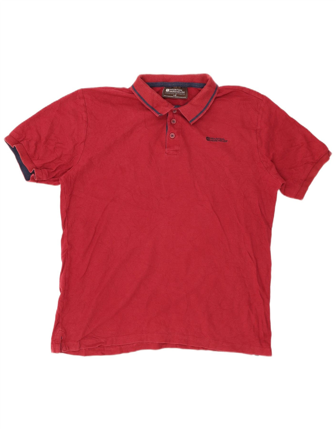 MOUNTAIN WAREHOUSE Tricou polo pentru bărbați din bumbac roșu mare