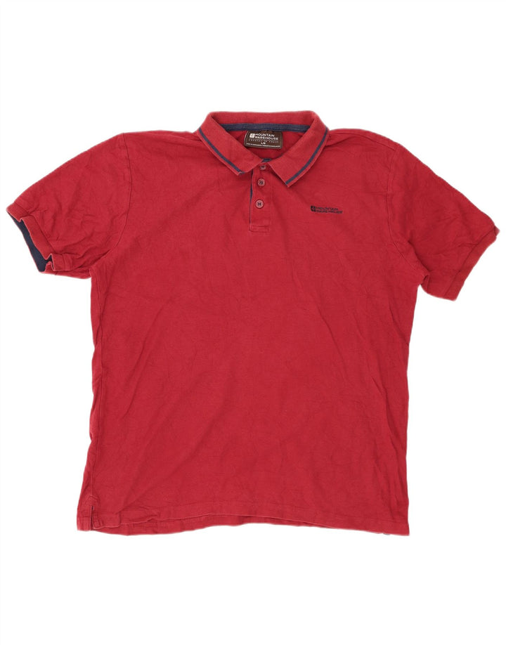 MOUNTAIN WAREHOUSE Tricou polo pentru bărbați din bumbac roșu mare