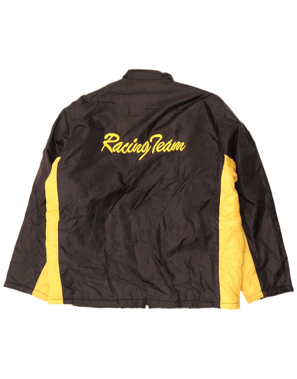 Jachetă vintage pentru bărbați cu grafică, IT 56/58 3XL, negru, bloc de culoare