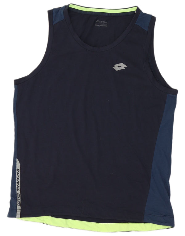 Lotto Mens Vest Top XL Bleumarin Bumbac color-bloch