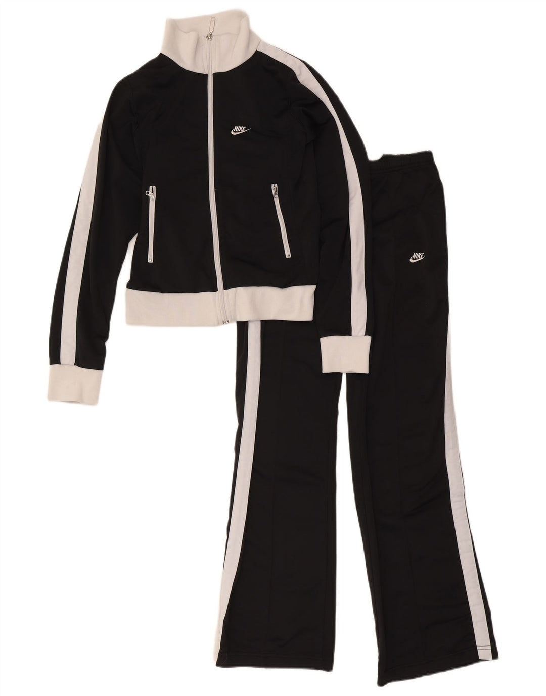 Trening complet Nike pentru femei UK 8/10, mic, negru, poliester color bloc