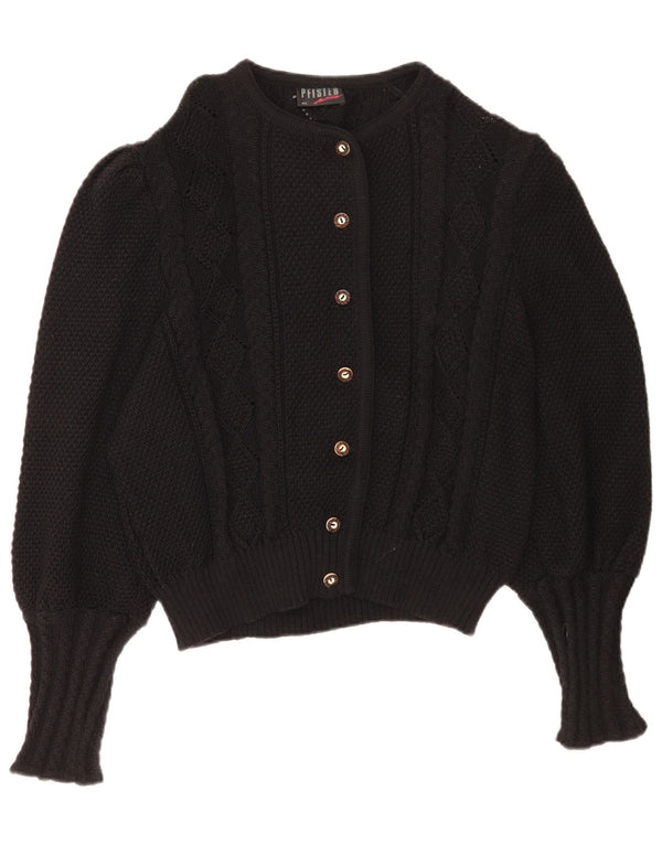 Pulover cardigan Pfister pentru femei EU 46 XL Lână virgină neagră