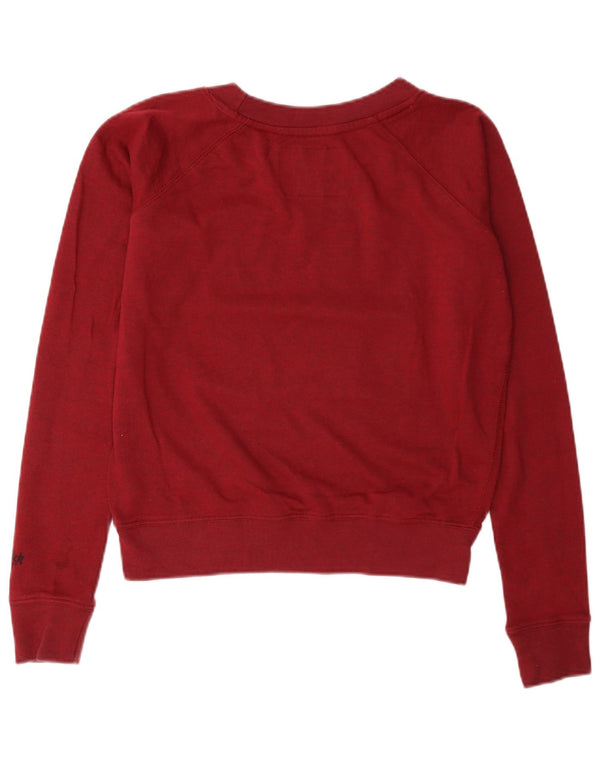 Hard Rock Cafe pentru femei Lisabona Graphic Hanorac Pulover UK 10 Small Burgundy