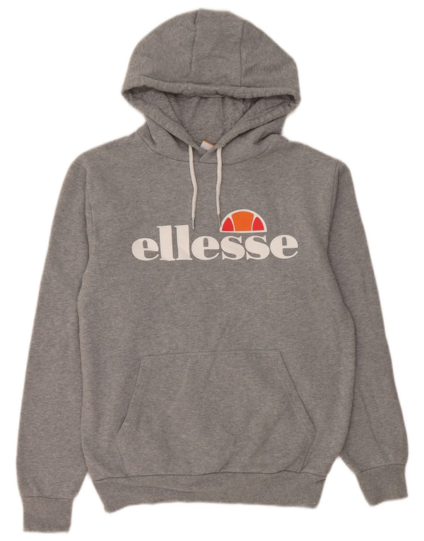 Pulover cu glugă cu grafic pentru femei Ellesse UK 12, bumbac cu pete gri mediu