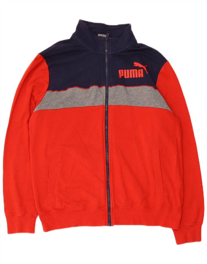 Jachetă de top pentru trening Puma pentru bărbați, roșu, mare, bloc de culoare