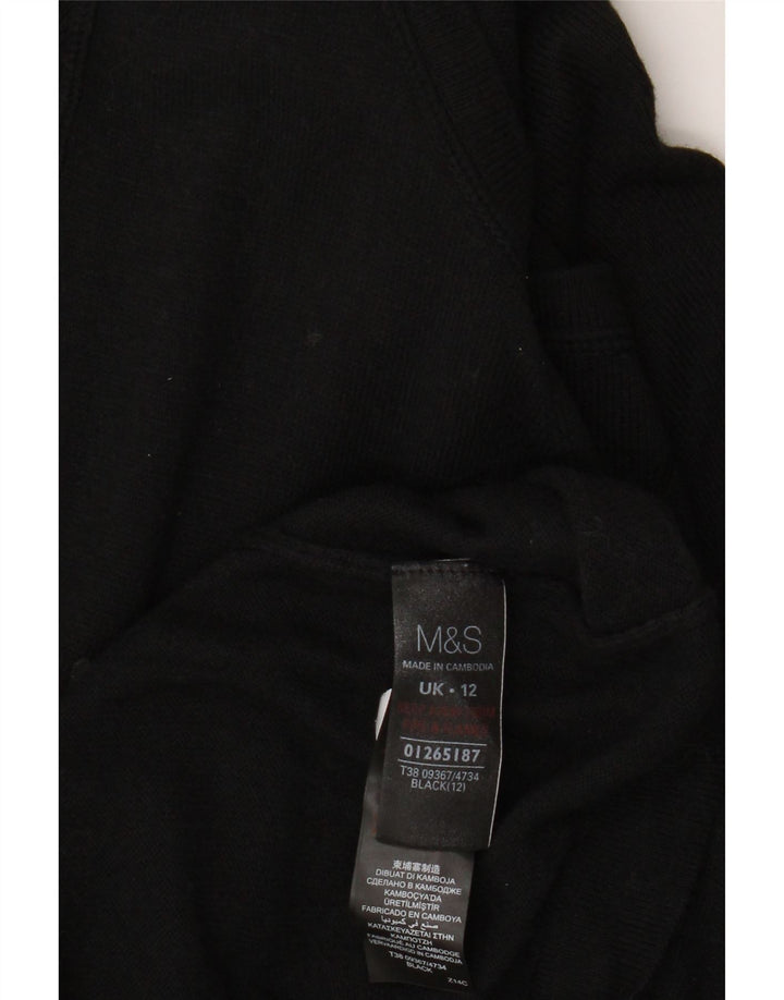 Rochie pulover cu mâneci scurte pentru femei Marks & Spencer UK 12 Medium Black
