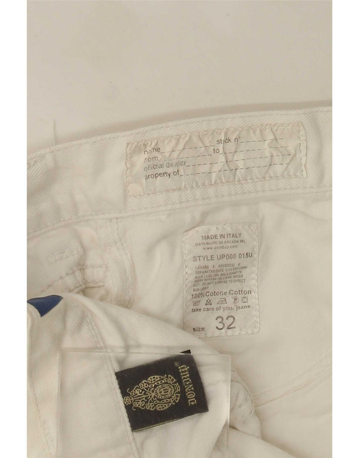 Dondup Blugi Drepți Femei L32 L29 Bumbac Alb