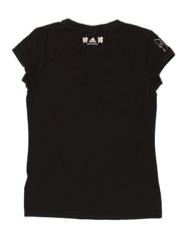 Tricou grafic ADIDAS pentru femei Top UK 14 Medium Black Bumbac