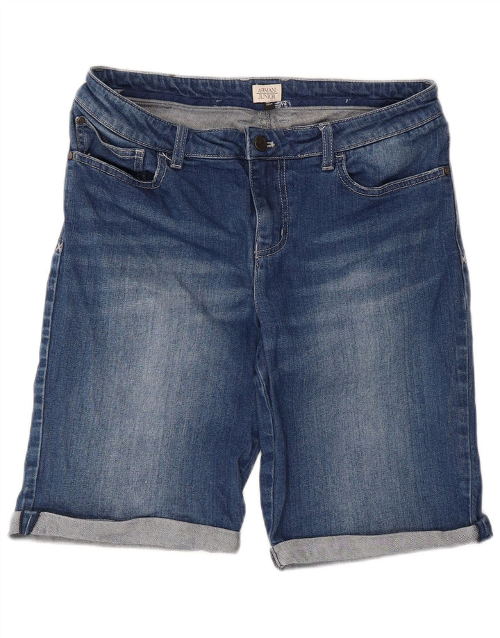 Pantaloni Scurt Denim Armani Junior Băieți 15-16 Ani W32 Bumbac Albastru