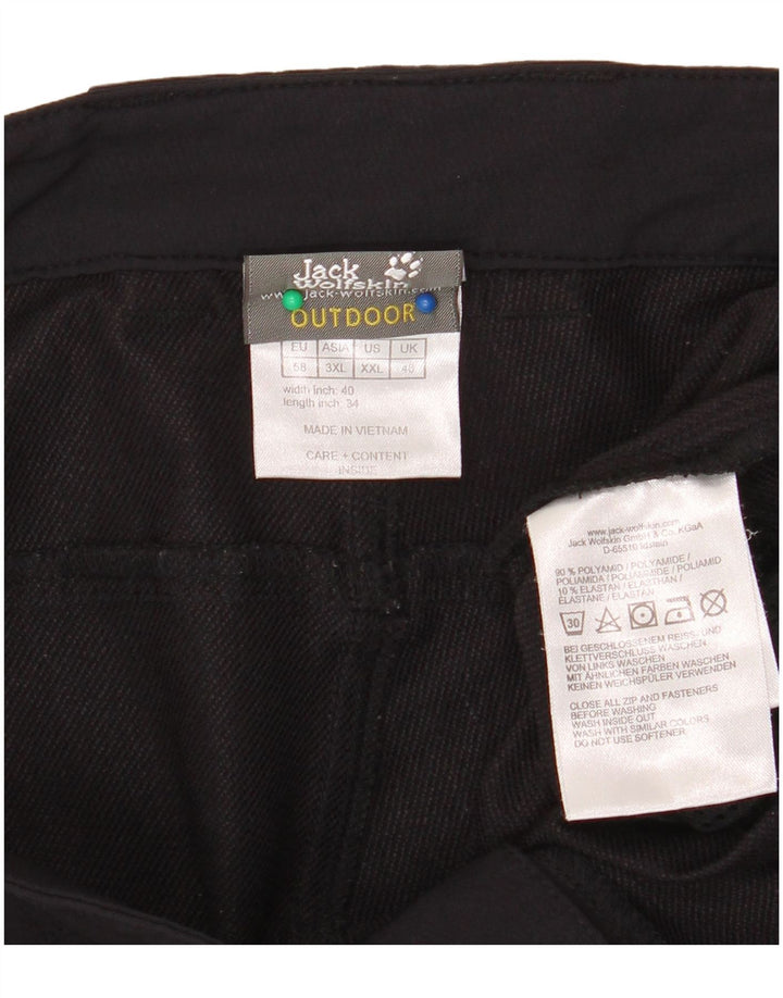 Jack Wolfskin Pantaloni cargo pentru bărbați UK 48 2XL W40 L34 Poliamidă neagră