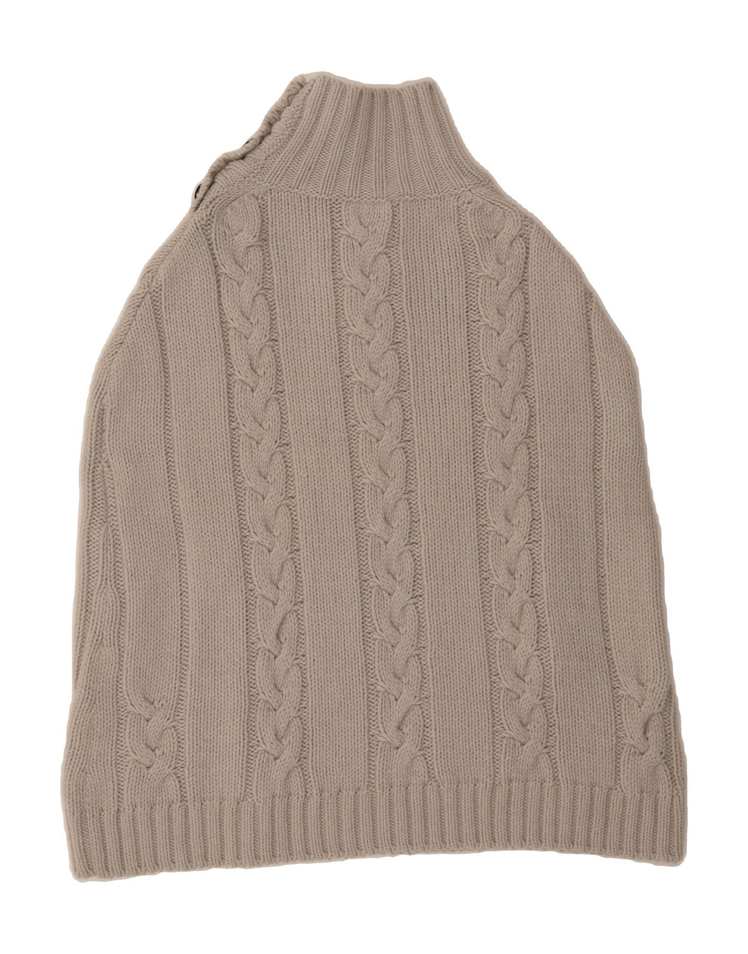 BROOKSFIELD Womens Button Neck Poncho Jumper IT 44 Medium Grey Wool Vintage Brooksfield and Second-Hand Brooksfield from Messina Hembry 