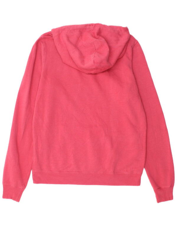 Jack Wills Pulover cu glugă cu grafic pentru femei UK 14, bumbac mare, roz