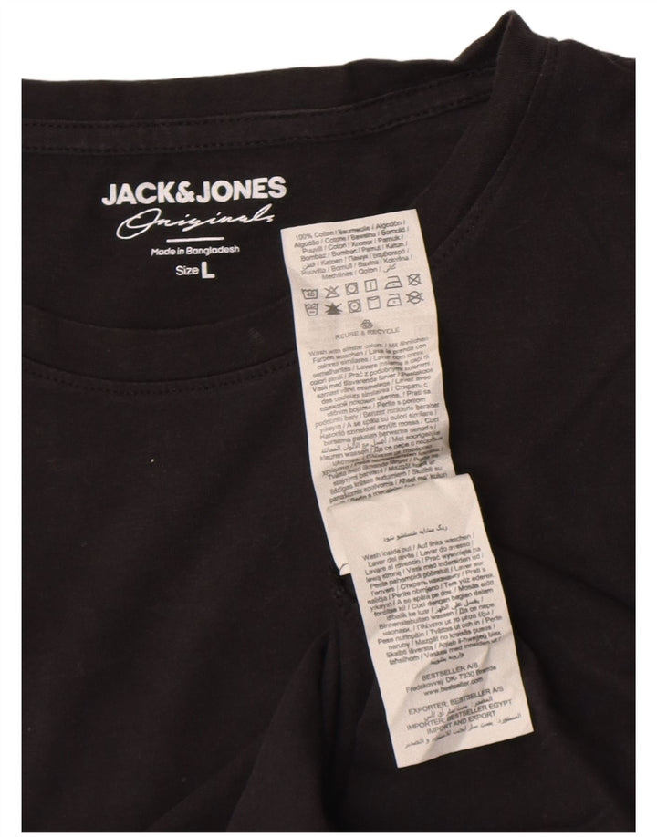 Tricou Jack & Jones pentru bărbați Top mare din bumbac negru