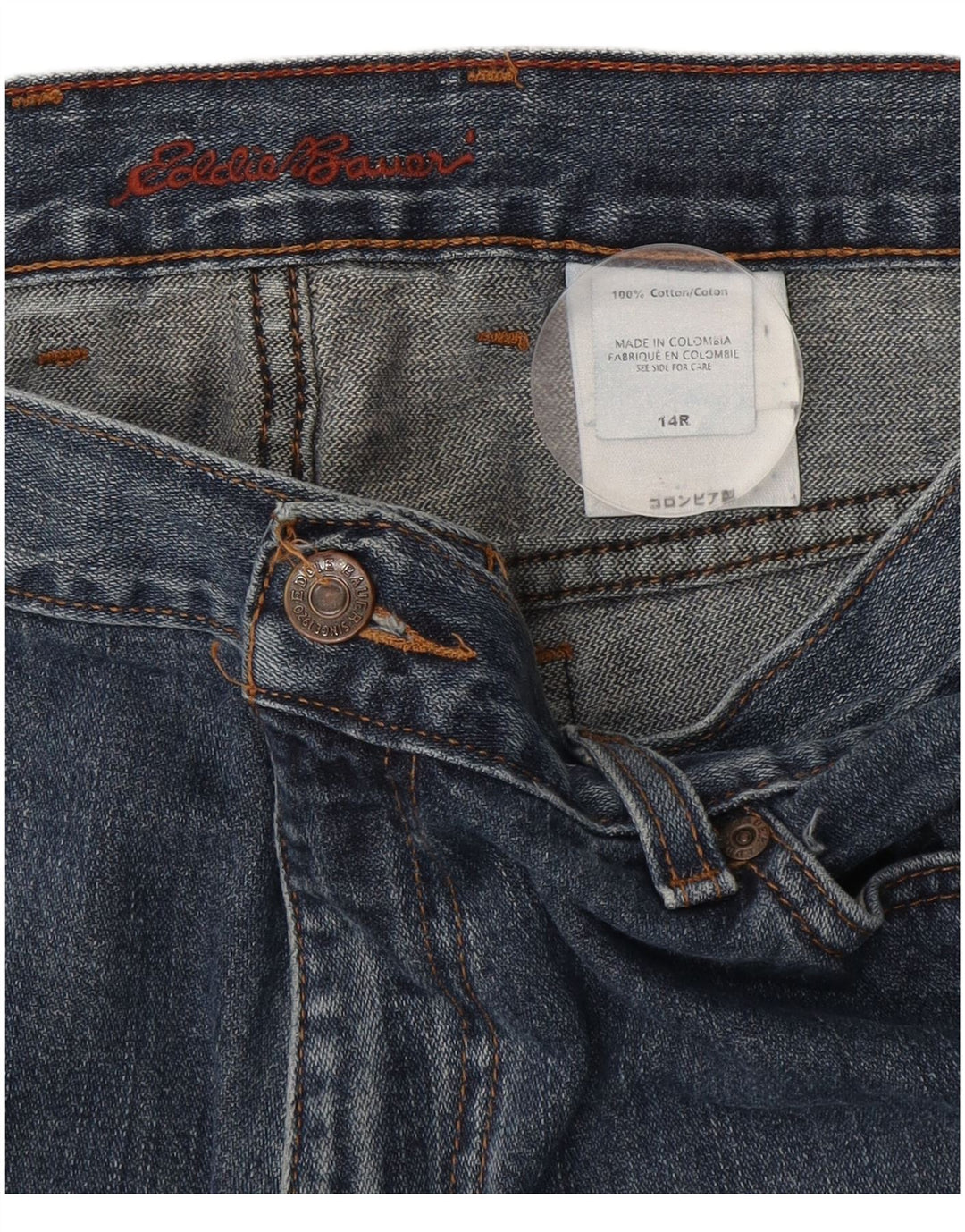 Blugi drepti pentru femei Eddie Bauer US 14 XL W36 L32 Bumbac albastru