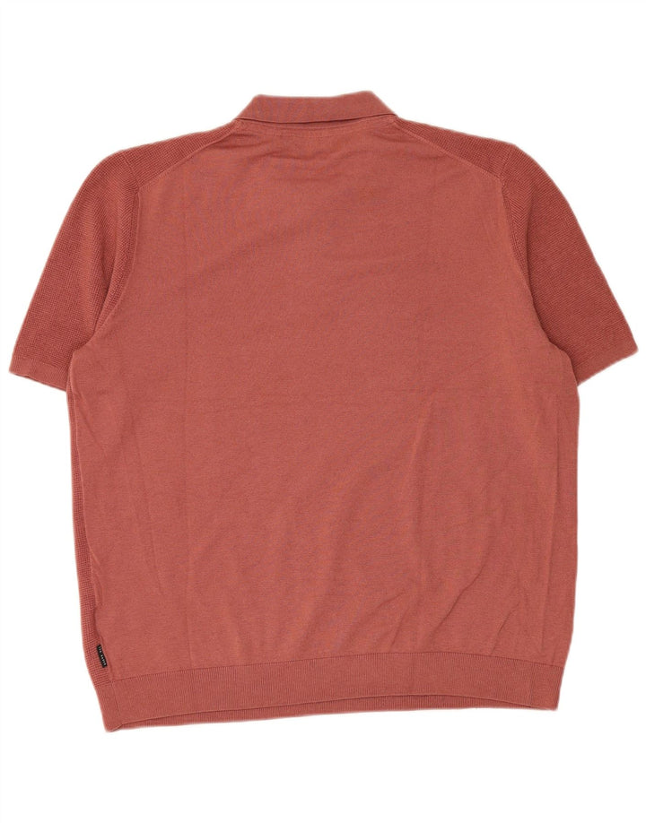 Tricou polo pentru bărbați Ted Baker Mărimea 6 2XL Poliester roșu