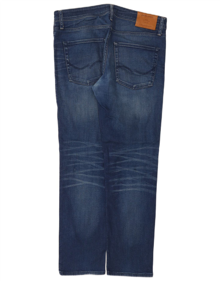 Blugi slim pentru bărbați Jack & Jones W34 L30 albastru