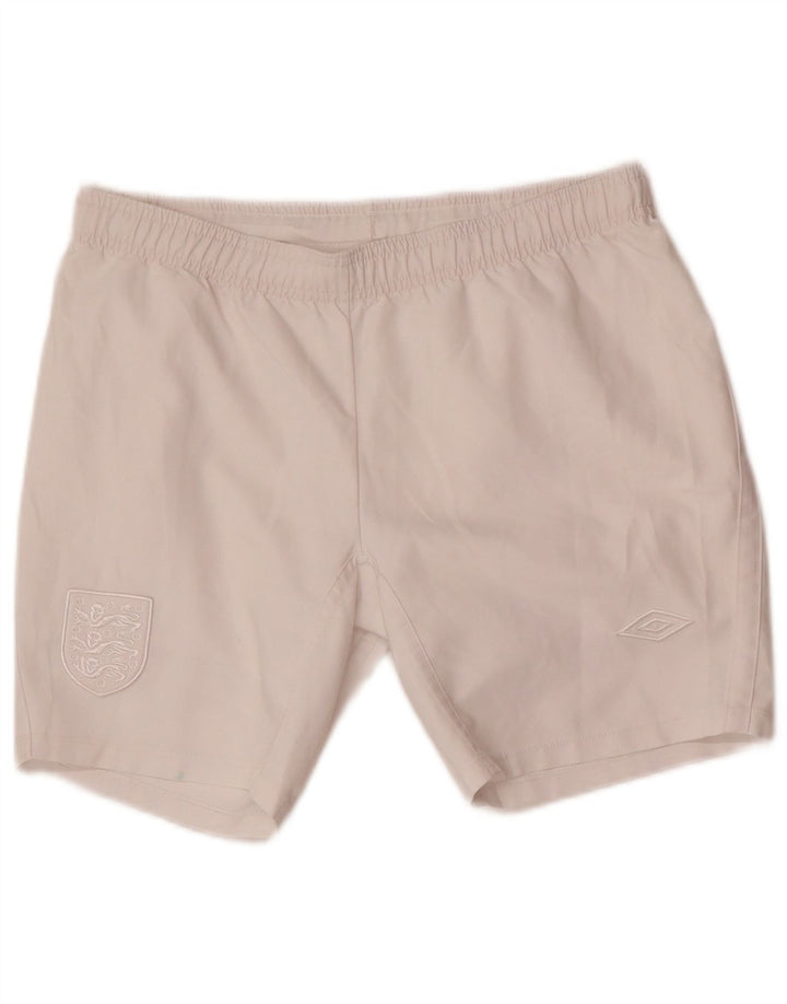 Umbro Băieți Anglia Pantaloni Scurt Sport 11-12 Ani Poliester Alb