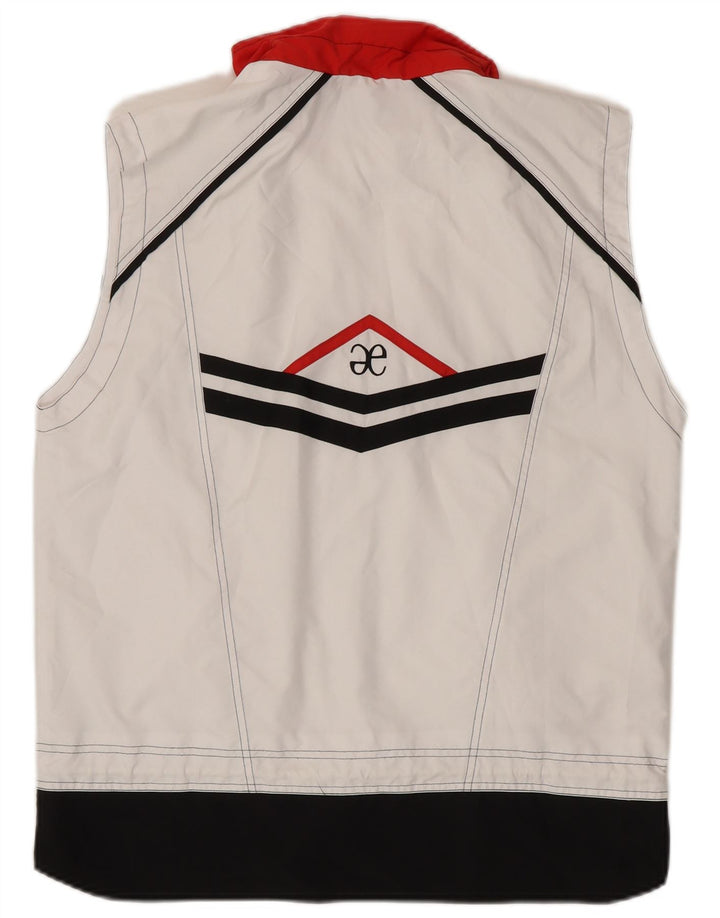 Gilet crop pentru femei Elegance UK 16, mare, alb, poliester color bloc
