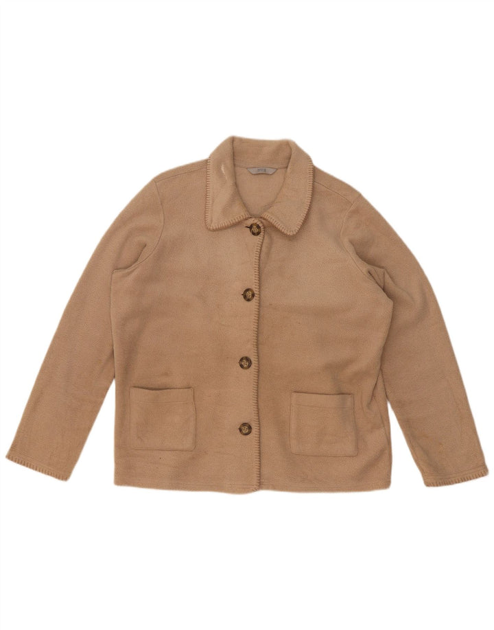Jachetă fleece pentru femei Marks & Spencer UK 16, mare, bej, poliester