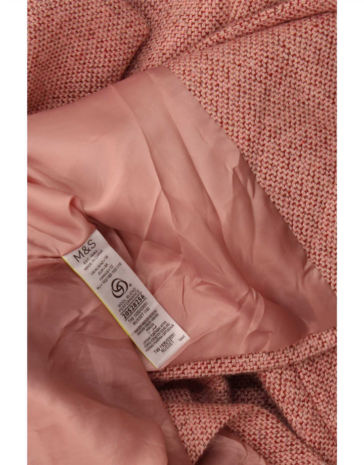 Marks & Spencer Palton dublu pentru femei UK 16, mare, roz, poliester