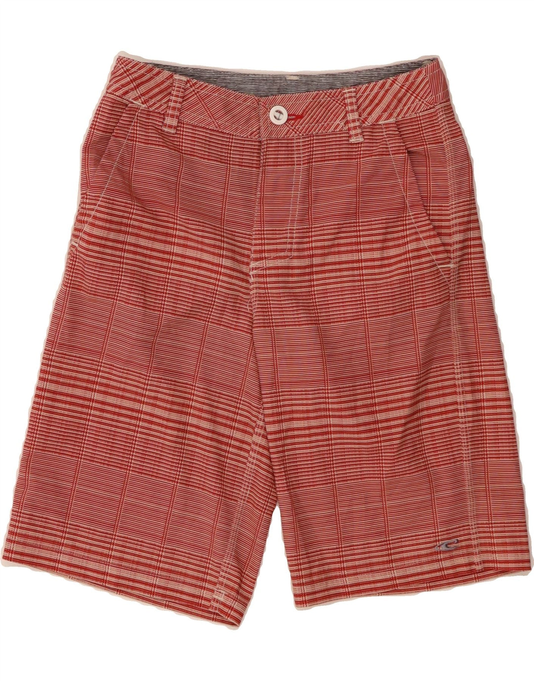 O'NEILL Womens Chino Shorts W25 XS  Red Check Polyester Vintage O'Neill and Second-Hand O'Neill from Messina Hembry 
