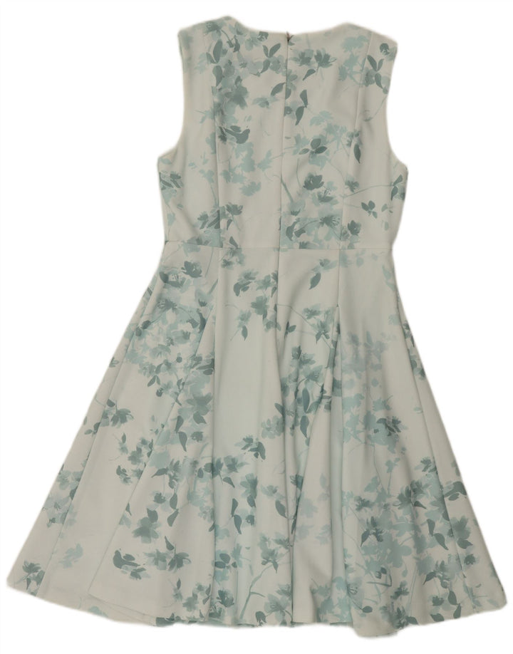 Rochie A-Line Fără mâneci Dkny EU 40 Poliester Floral Verde Mediu