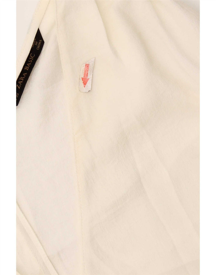 Bluză fără mâneci pentru femei Zara UK 18 XL Alb
