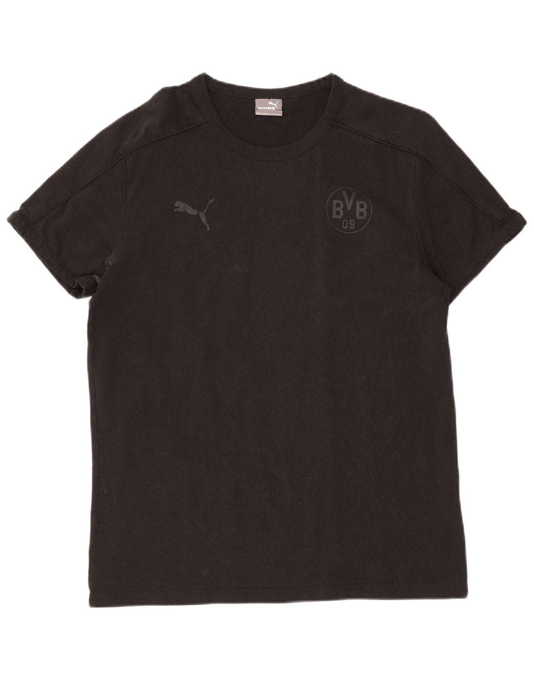 Tricou PUMA BVB Dortmund pentru bărbați Top mare din bumbac negru