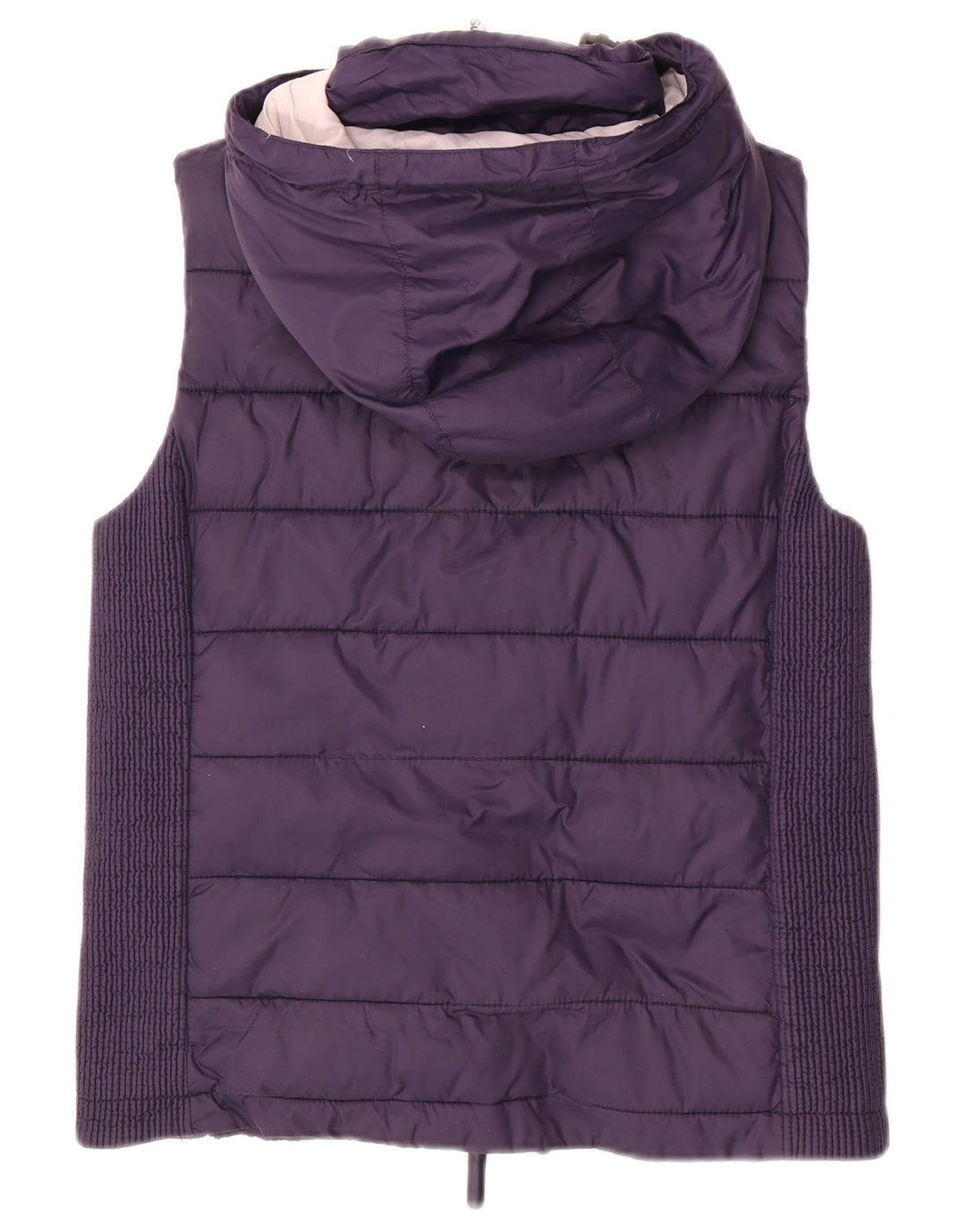 SUPERDRY Gilet căptușit cu glugă pentru femei UK 14 mare, poliester bleumarin