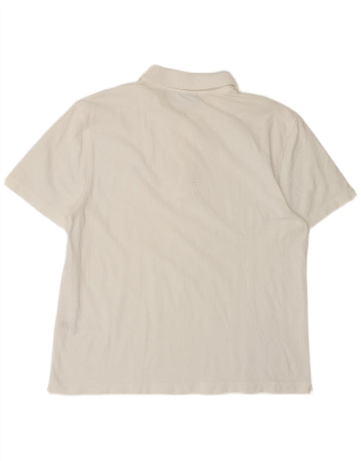 Tricou polo Lacoste pentru bărbați mărimea 5 mare, alb, bumbac