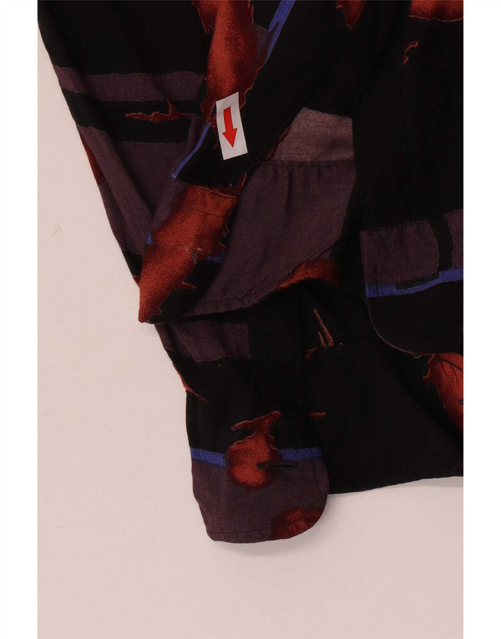 Cămașă Pulover Vintage pentru bărbați cu model abstract, mare, negru